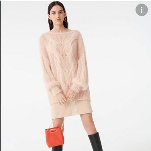 Maje Morsade Sweater peachy pink oversized